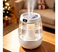 Zylovo 3L Humidifier for Bedroom, Ultra-Quiet 20dB Cool Mist Humidifier, Smart Air Humidifier with Night Light, 360°Dual Nozzles Mini Humidifier for Bedroom, Baby Rooms,Plants & Office, Top Fill