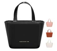 Zylsic Lunch Box for Women, Lunch Bag for Women Simple Reusable Insulated Lunch Tote Bag Cute Cooler Food Storage Bags for Work, Office or Picnic (Black)
