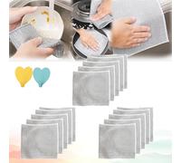Zyluxa Power Scrub Cloth, Poshzon Multipurpose Wire Miracle Cleaning Cloths, Stellaya Wire Dishwashing Rags, Multipurpose Wire Dishwashing Rags for Wet and Dry, Non-Scratch Wire Dishcloth (15)