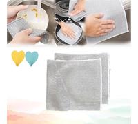 Zyluxa Power Scrub Cloth, Poshzon Multipurpose Wire Miracle Cleaning Cloths, Stellaya Wire Dishwashing Rags, Multipurpose Wire Dishwashing Rags for Wet and Dry, Non-Scratch Wire Dishcloth (2)