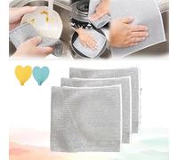 Zyluxa Power Scrub Cloth, Poshzon Multipurpose Wire Miracle Cleaning Cloths, Stellaya Wire Dishwashing Rags, Multipurpose Wire Dishwashing Rags for Wet and Dry, Non-Scratch Wire Dishcloth (3)