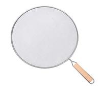 zymay Grease Splash Screen, Oil Splatter Screen For Frying Pan, Stainless Steel Protector Guards With Wooden Handle, 1Pc, About Diameter 13", 11.5", 10", 8" Available