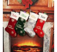 ZYMECH Custom Name Embroidered Personalised Embroidered Christmas Stocking Christmas Stocking Personalised Stockings Christmas Christmas Stockings for Festive Ambiance Merry Christmas Stocking Gift