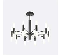 ZYMEN Led Sputnik Chandelier 20 Lights Chandelier Modern Pendant Lighting Fixture Acrylic Lampshade Ceiling Light Fixture for Kitchen Dining Room Living Room-Black 20 Lights Commemoration Day