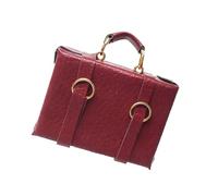 ZYMIADOU 1/12 Miniature Dollhouses PU Travel Case With Removable Rooms Wood PU Metal Educational Toy Antique Dollhouses Display Case