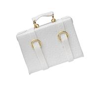 ZYMIADOU 1/12 Miniature Dollhouses PU Travel Case With Removable Rooms Wood PU Metal Educational Toy Antique Dollhouses Display Case