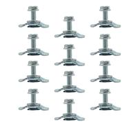 ZYMIADOU 12pcs L Track Studs Fitting Threaded Auto Tie Down Hardware 20/30/40mm Aluminum Bolt Down Anchors Points for Truck Bed Bolt