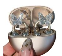 ZYMIADOU 1Pair Earphone Clip Butterfly Rhinestones Accessory Flashing Blingbling Personalizeds Outfit For Earbuds Commute Accessory