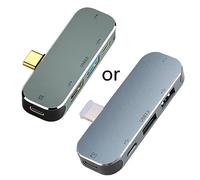 ZYMIADOU 1x 3.0+2x 2.0 USB Hub 2xType C 5 Ports Extended Plug Portable Type Splitter Charging For For Computer Phon Type Hub Splitter