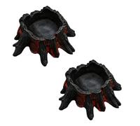 ZYMIADOU 2pcs Durability Resins Reptiles Enclosure Decoration Volcanoes Hideouts Promoting Pet Hygiene and Longevity Decorative Reptiles Accessory