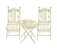 ZYMIADOU 3in1 Miniature Iron Table And Chair Set For 1/12 Dollhouses Decors Craft Project And Garden Display Accessories Miniature Dollhouses Table Set