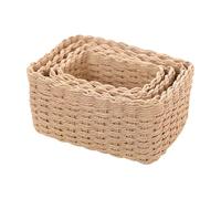 ZYMIADOU 4/5Pcs Simple Stackable Baskets Woven Natural for User Friendly Decors Space Saving Home Storage Office Storage Bin