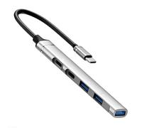 ZYMIADOU 5 In 1 USB C Hubs With Charging Multiple Port Aluminum Alloy Portable Adapters For Laptop Tablets Phone Plugs And Play USB C Hubs Multiple Device
