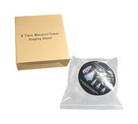 ZYMIADOU 6 Layer Macaron Display Stand Accommodating 104 Macarons Featuring 5cm Spacing for Spacious Wedding Party Decor Space Saving