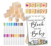 ZYMIADOU 75pcs Educational Empty Wood Hurdles Set Constructed for Enhancing Child Development Through Painting Assembly and Cognitive Exercises Safe Kids