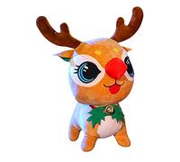 ZYMIADOU 9/13/17in Plush For Doll Toy Elk Soft Cotton Miniature Stuffed For Party Gift Home Decoration Desktop Tree Orna Reindeer Doll Figurine For Kids The Red Nose Toys Plush