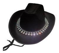 ZYMIADOU Adult Cowboy Hat With Gradients Color Bands Woman Western Model Show For Girls Prom Party Hats For Felt For Men Men Felt For With String