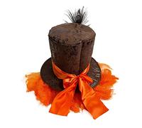 ZYMIADOU Adult Teen Colorful Top Hat Cosplay Hats For Costume Performances Theatrical Plays Musicals Flat Dome Hat Carnival Party Cloth For Women For Adults