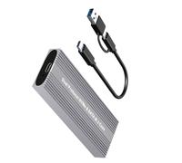 ZYMIADOU Aluminum Toolless External Solid Disk Enclosure Supporting NVMe 10Gbps Speed Drives Via USB C 3.2 10Gbps Solid Disk Enclosure USB C