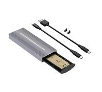 ZYMIADOU Aluminum Toolless External Solid Disk Enclosure Supporting NVMe 10Gbps Speed Drives Via USB C 3.2 10Gbps Solid Disk Enclosure USB C