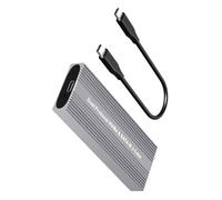 ZYMIADOU Aluminum Toolless External Solid Disk Enclosure Supporting NVMe 10Gbps Speed Drives Via USB C 3.2 10Gbps Solid Disk Enclosure USB C