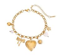 ZYMIADOU Beautiful Heart Shaped Frame Photo Frame Wedding Jewelry Stainless Steel Texture For Various Occasion Photo Jewelry For Women