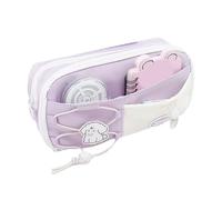 ZYMIADOU Big Capacity Pencil Bag 8 Compartments Polyester Case Travel Makeup Carrying for School Office Travel Use Stylish for Teens and Professional