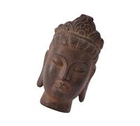 ZYMIADOU Buddhas Head Statue Resins Stone Color Buddhas Figurine Ornament For Home Garden Meditations Tabletop Living Room Decors Buddhism Gift