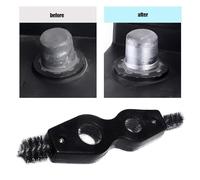 ZYMIADOU Car Battery Terminals Brush Internal External Thread Wire Brush Multifunction Double Head Double Hole Rust Cleaning Tool Multifunctional Cleaning Tool