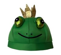 ZYMIADOU Cartoon Frogs King Costume Hat Nonwoven Fabric Animal Headwear Theme Parties Role Playing Event Head Accessories Jungle Party Accessory