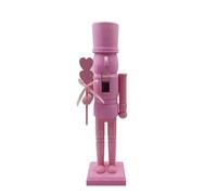 ZYMIADOU Carving Wooden Nutcrackers with Glittering Finish Valentine's Day Decoration Wedding Parties Festives Home Accent Decors Wooden Valentine Nutcrackers