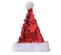 ZYMIADOU Christmas Hats For Holiday Celebrations Festival Props Hat All Age Small Large Sequined Santa Caps Party Gathering Headwear Holiday Costume Accessory