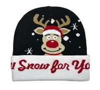 ZYMIADOU Christmas Knit Hat For Holiday Event SantaClaus For Adult Children Festival Warm Skull Festive Christmas Party Headgear Outdoor Activity