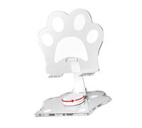 ZYMIADOU Clear Acrylic Desktop Stand Foldable Clear Tablet Holder Adjustable Acrylic For Secure Device Placement Cats Shaped Adjustable Desk For Enhances Viewing