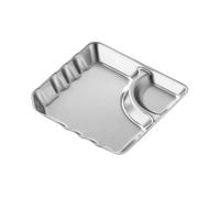 ZYMIADOU Contemporary Stainless Steel Snacks Tray With Two Sections For Easy Food Sorting Perfect For Home And Restaurant Use Family Gathering Platters