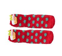 ZYMIADOU Cozy Warm Thermal Coral Fleece Cartoon Pattern Women's Socks For Christmas Festival Indoor Floor Fuzzy Slipper Socks Stylish Female Hosiery