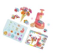 ZYMIADOU Creative Flower Press Machine for Kids Handmade Fabric Weaving Craft Set with Safe Materials for Girl Artistic Creation Girls Birthday Gift Craft Toy