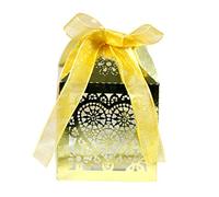 ZYMIADOU Cutting Box 100 Pieces Wedding Car Valentine Gift Banquet Hollow Candy Bride Valentine's Day Chocolate Square Personalized Boxes