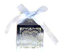 ZYMIADOU Cutting Box 100 Pieces Wedding Car Valentine Gift Banquet Hollow Candy Bride Valentine's Day Chocolate Square Personalized Boxes