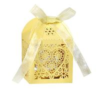 ZYMIADOU Cutting Box 100 Pieces Wedding Car Valentine Gift Banquet Hollow Candy Bride Valentine's Day Chocolate Square Personalized Boxes