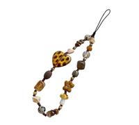 ZYMIADOU Decorative Elegant Phone Strap Multipurpose Mobile Decoration Trendsetting Beaded Cord For Smartphones Travel Use Heart Shaped Lanyard Gift