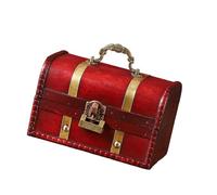 ZYMIADOU Decorative Locking Wood Box For Jewelry Cosmetics Stationery Ancient Styles Dustproof Desktop Accessories Organiser Dustproof Wooden Document Organiser