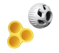 ZYMIADOU Dog Chew Toy Silicone Fillable Treat Ball Teething Toy For Aggressive Chewers Leak Food For Teeth Clean Training Dog Training Treat Dispensing Ball