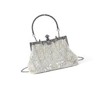 ZYMIADOU Fashion Evening Bag With Sparkling Beads And Metal Chain Strap Handbag Crossbody For Cocktail Parties And Event Shoulder