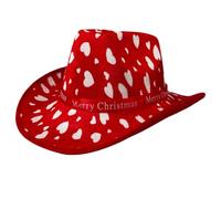 ZYMIADOU Festival Christmas Hat Jazzy Caps Adult Stage Santa Costume Headwear Party Supply Santa Headwear Party Supply Unisex Fashion Western Hat