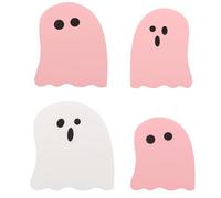 ZYMIADOU Festive Wooden Halloween Ghostly Statues Pet Friendly Home Decors Easy To Use For Assembly 4 Piece Collection Festive Ghostly Shelf Decorations