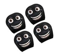 ZYMIADOU Frogs Themed Car Headrest Covers Humorous Designs Auto Headrest Sleeve Strong Polyester Quick Installation For Vehicles Polyester Decors