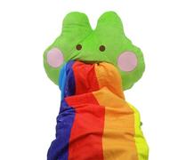 ZYMIADOU Funny Frog Pillow Vomiting Rainbow Blanket Cartoon Air Conditioning Blankets Cushion For Car Office Travel Living Room And Easy To Use