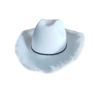 ZYMIADOU Furry Cowboy Hat Knight For Bachelorette Party Knight Versatile For Club Stage Birthday Party Hat