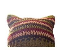 ZYMIADOU Girl Cartoon Kitten Ear Striped Knit Hat Y2K Party Photo Props Hot Girl Cute Slouchy Knitting Ear Crochet
